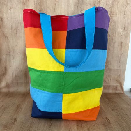 Coole selbst genähte Regenbogentasche / Unikat