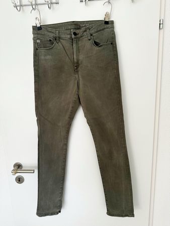 H&M Denim Skinny Jeans oliv Grösse 34/32-neu
