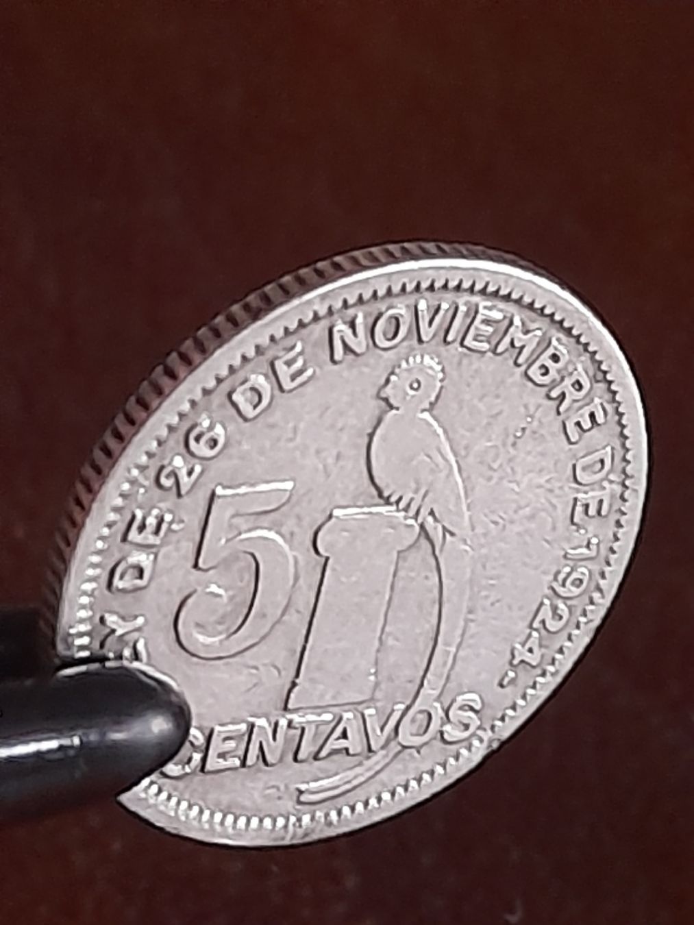 Alle Münzen: 5 centavos 1928 Guatemala  – Gebraucht aus Basel von Basel_20 1
