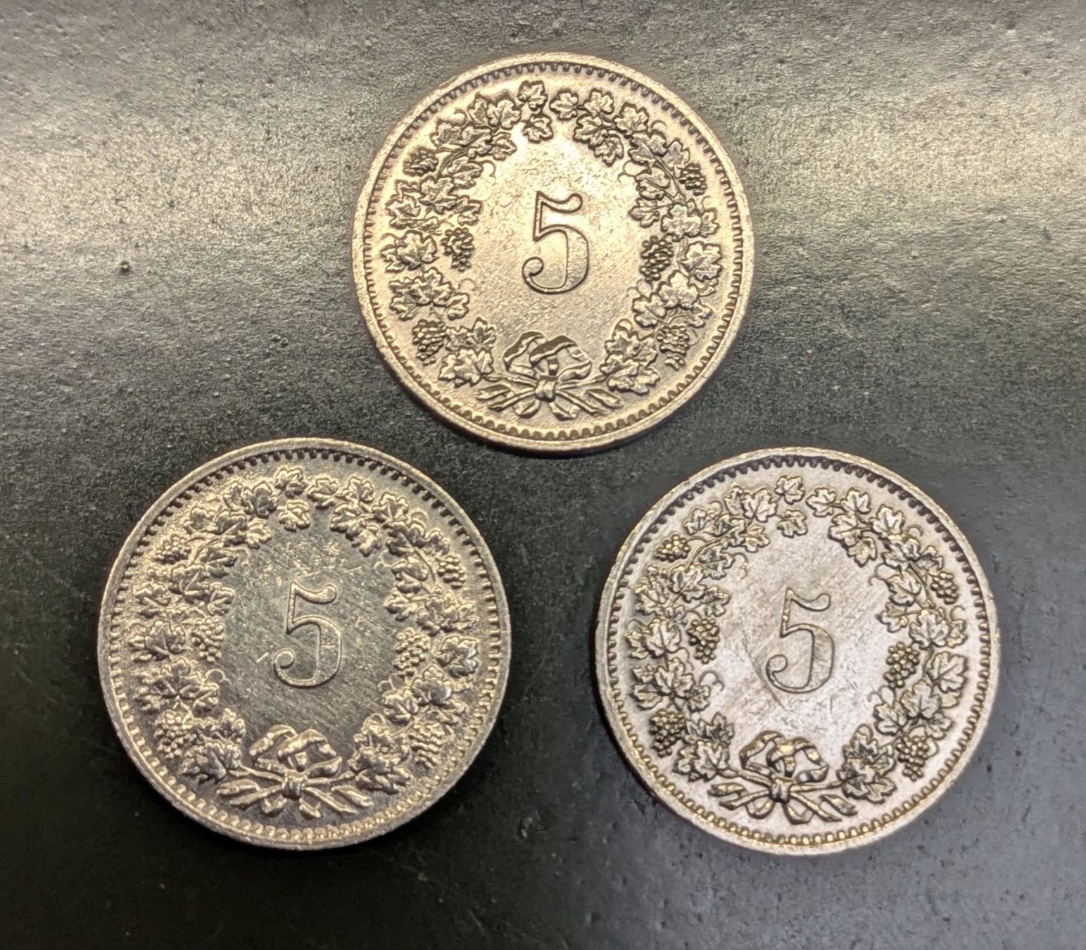 Toutes les monnaies: 3 x 5 Rappen 1971 vz – D'occasion à Zetzwil par Spitz70 1