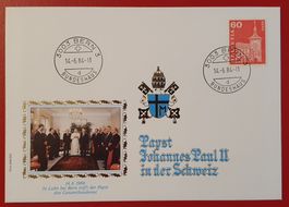 PAPSTBESUCH SCHWEIZ BERN BUNDESHAUS LOHN KEHRSATZ 1984