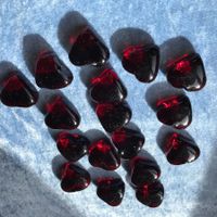 Rote Glasherzen, 17 Stk, ideal zum Basteln