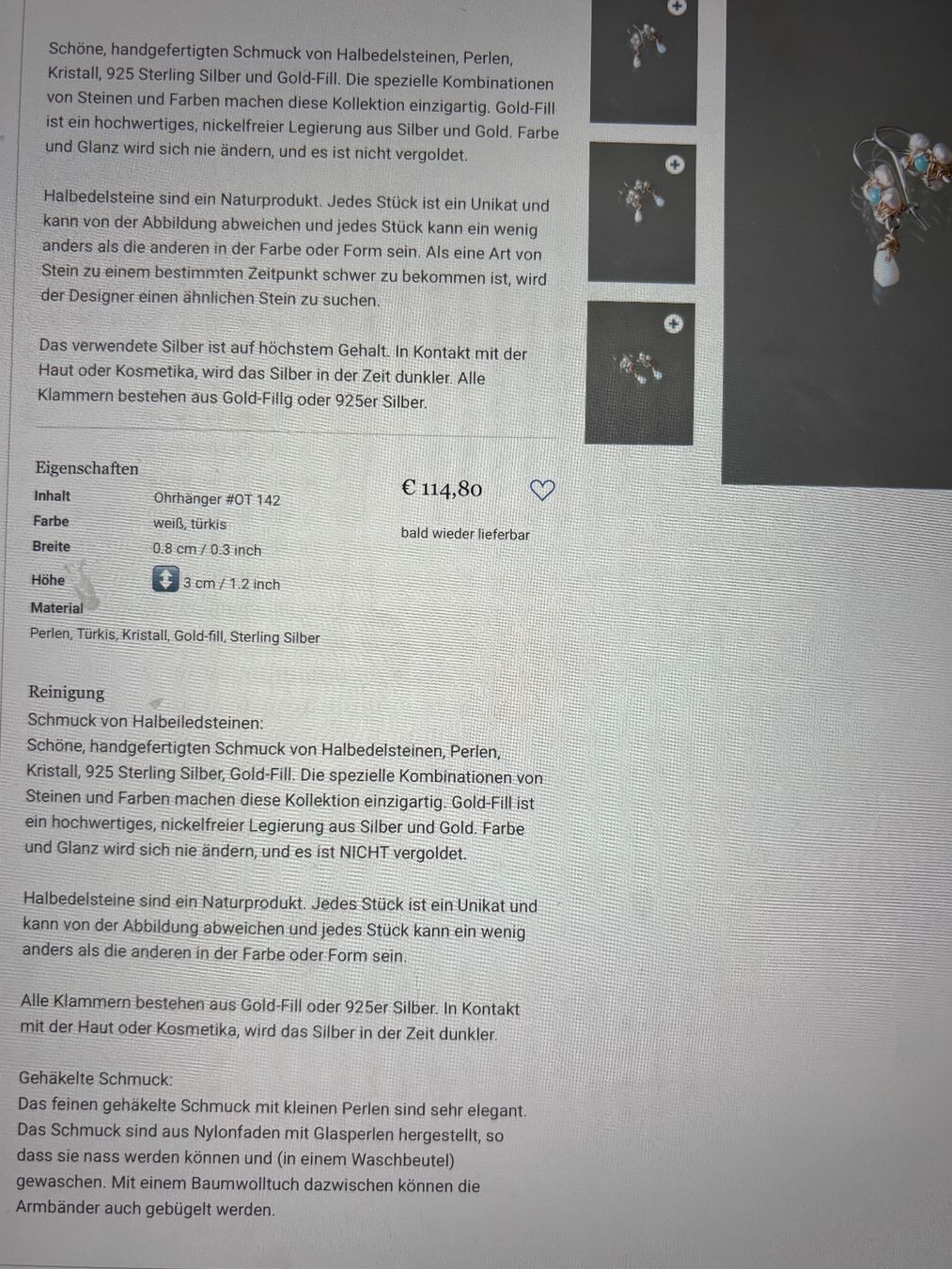Ohrringe & -stecker: OTTOMANIA Ohrhänger – Neu (gemäss Beschreibung) aus Pratteln von sab_whk9 2