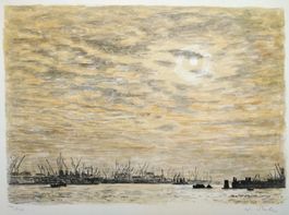 Walter Sautter Lithographie nummeriert und signiert