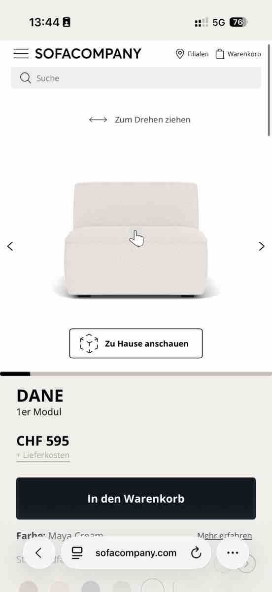 Sofacompany Sofas: SOFACOMPANY Dane Modulsofa – D'occasion à Appenzell par kel_c86d 1