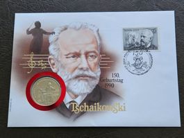 Numisbrief 150. Geburtstag Tschaikowski 1990