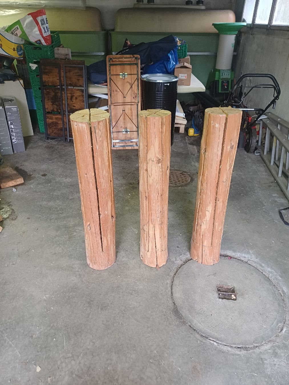 Articoli in legno: 3 Stück Finnenkerzen 1Meter hoch – Usato da Wangenried venduto da Recycler94