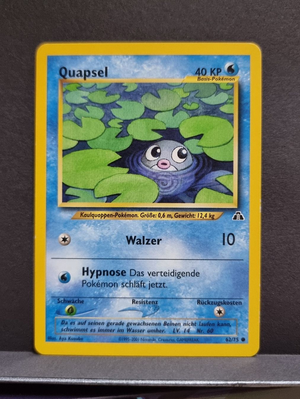 Pokémon Sammelbilder & Trading cards: Pokémon Neo Discovery / Entdeckung - Quapsel- 62/75 – Neu (gemäss Beschreibung) aus Roggwil BE von S_Cards