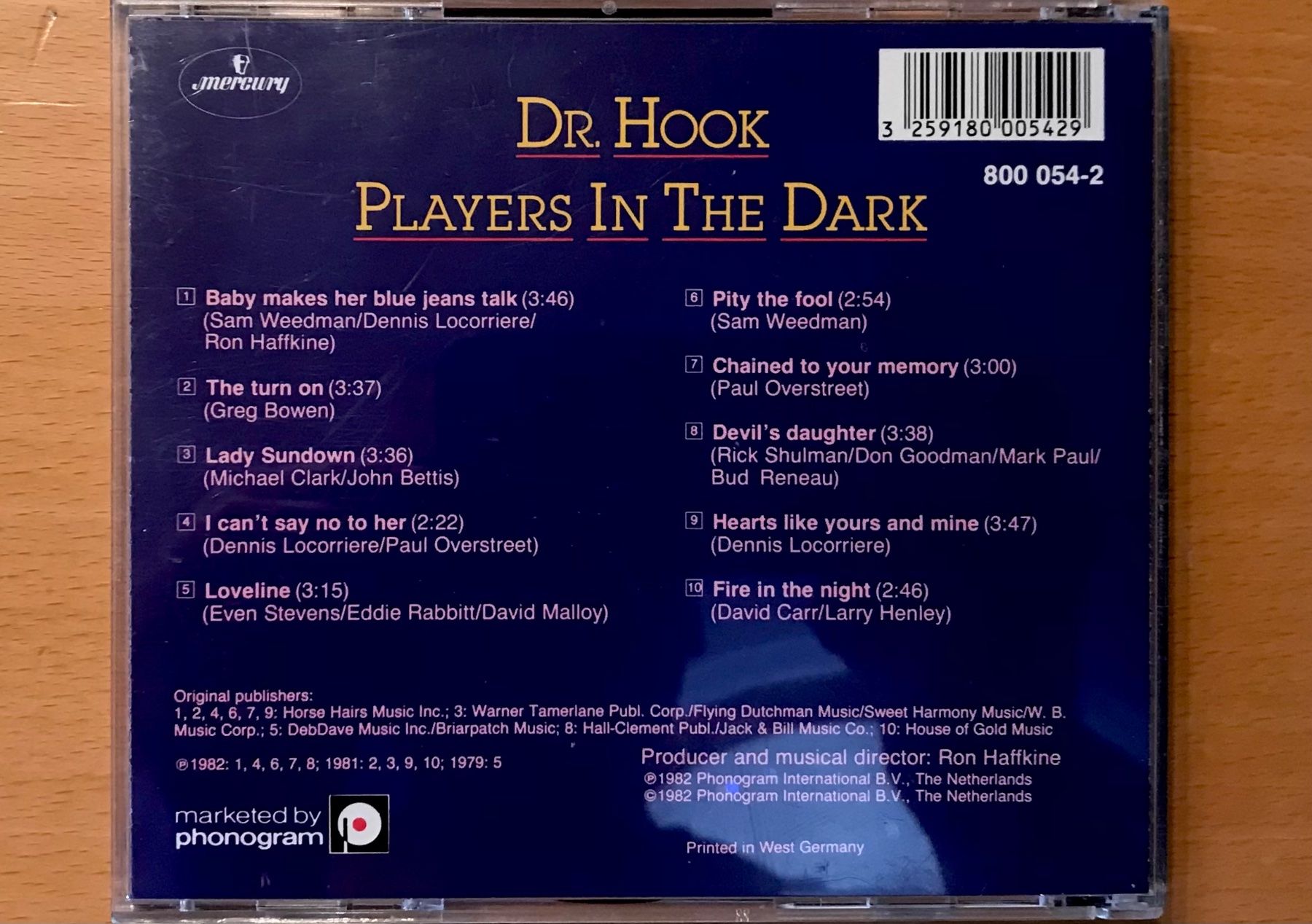 CD: CD Dr. Hook - Players In the Dark – Usato da Zürich venduto da tomakomai 1