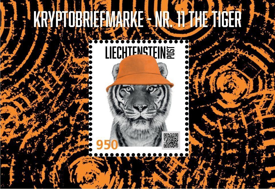 Tutti i francobolli: Liechtenstein Kryptobriefmarken, 11 - Tiger, violett – Nuovo (secondo la descrizione) da St. Moritz venduto da Guenteratch