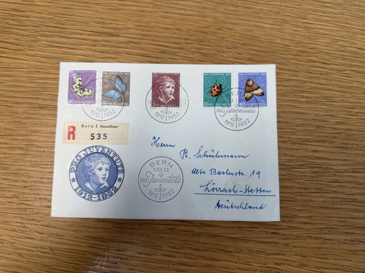 Tutti i francobolli: FDC Pro Juventute 19.12.1952 Bern – Usato da Murgenthal venduto da Tina_4055