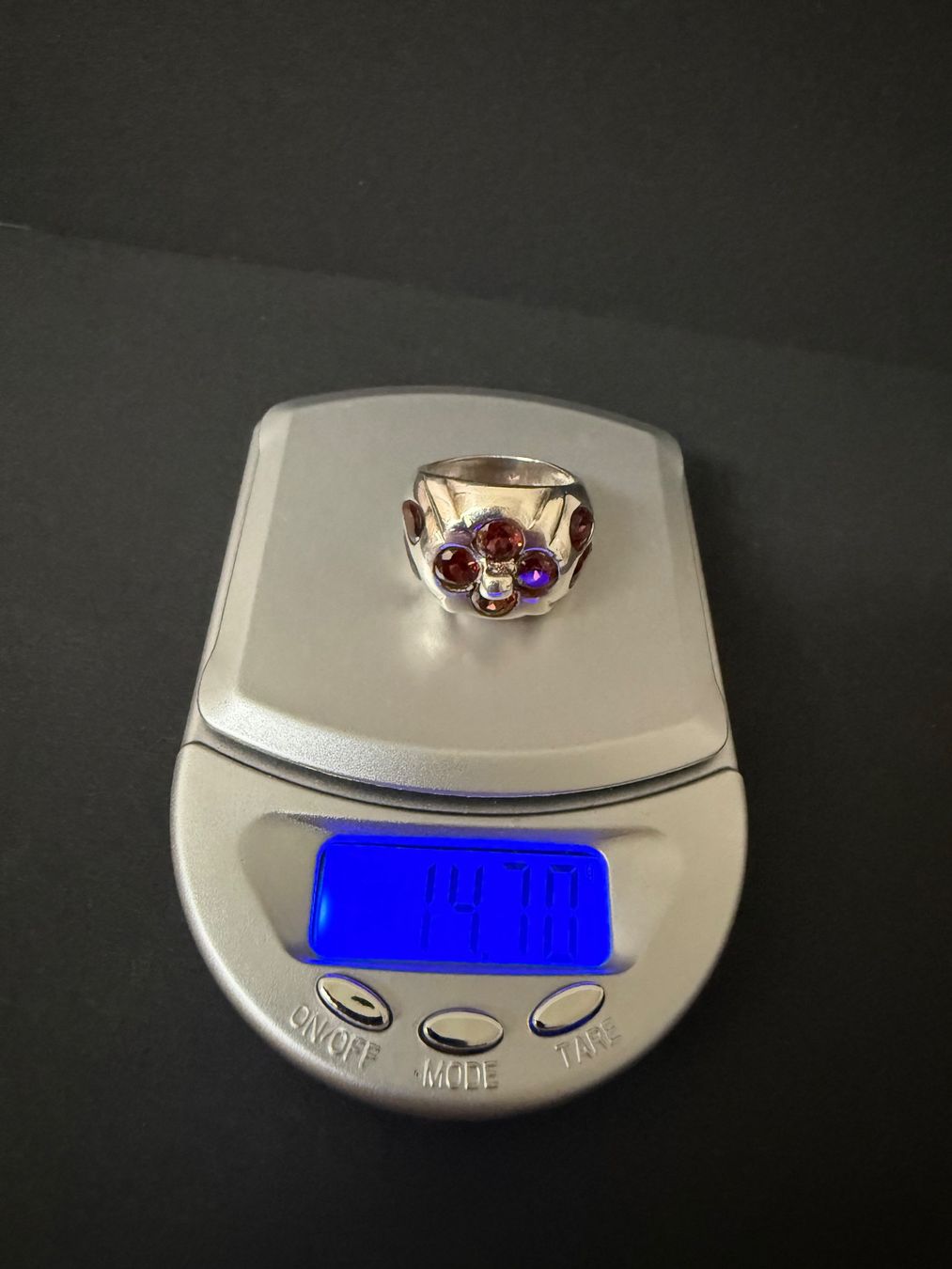 Anelli: Silber Ring mit Granat 925 – Usato da Spiegel b. Bern venduto da Rogger72 6