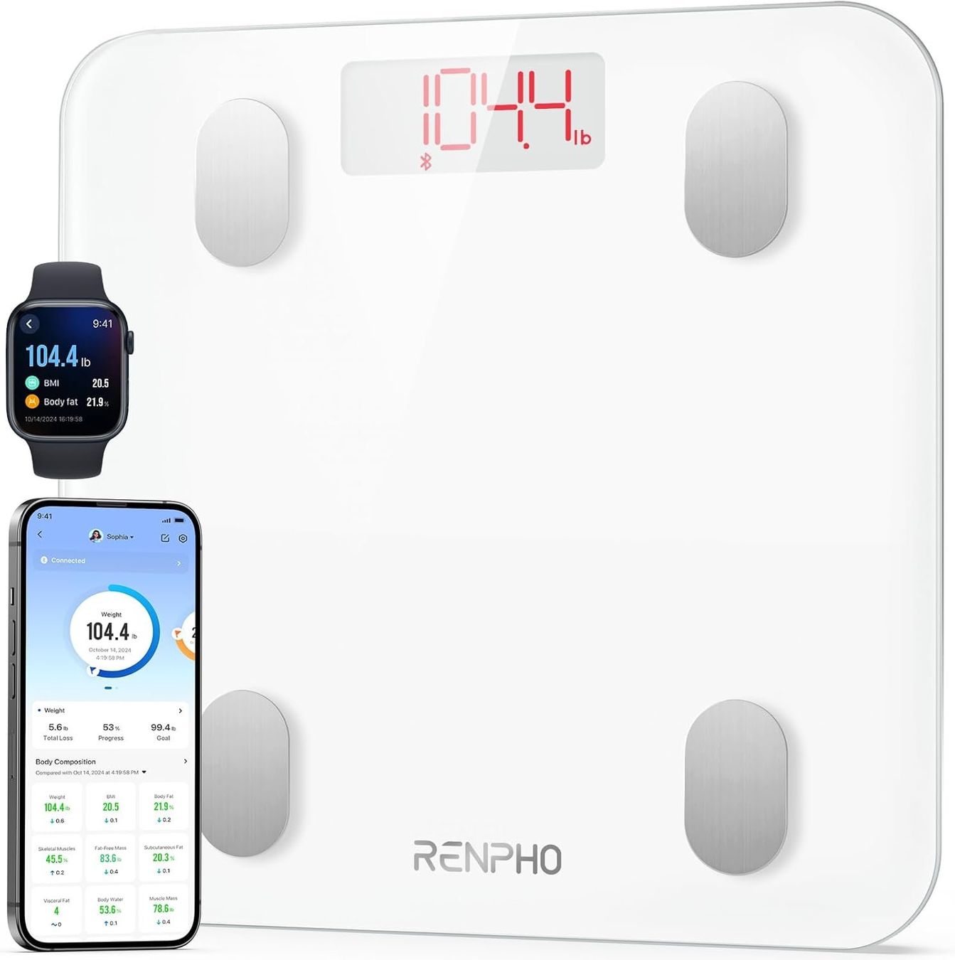 Personenwaagen: Personenwaage Digital Bluetooth Körperfe Körperfettwaage – Neu und originalverpackt aus Hundwil von Mr.Wong