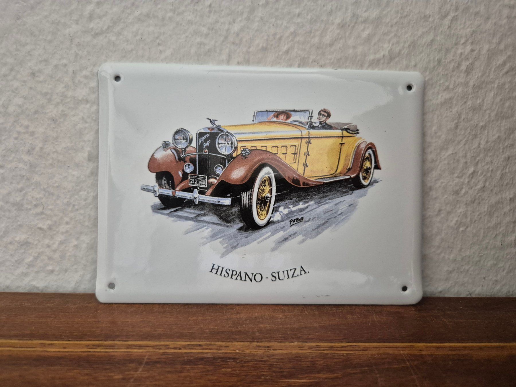 Insegne: Emailschild Hispano Suiza Oldtimer Logo Emaille Schild Retro – Nuovo (secondo la descrizione) da Schaffhausen venduto da pfanis09