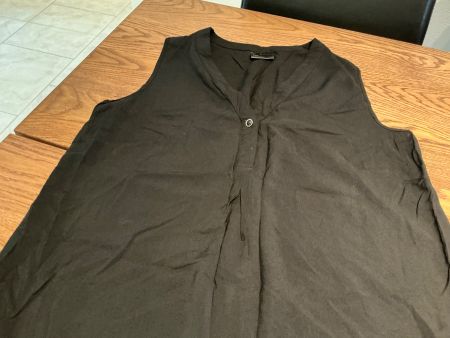 Schwarze Bluse, Grösse L/XL, ärmellos, Sommer
