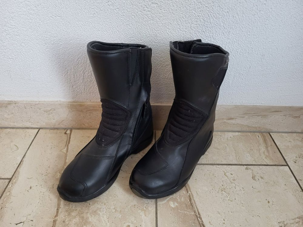 Grapelet Motorradschuhe Herren – Atmungsaktiv, Knöchelgeschützt, Mit Seitlichem Reißverschluss, Schwarz