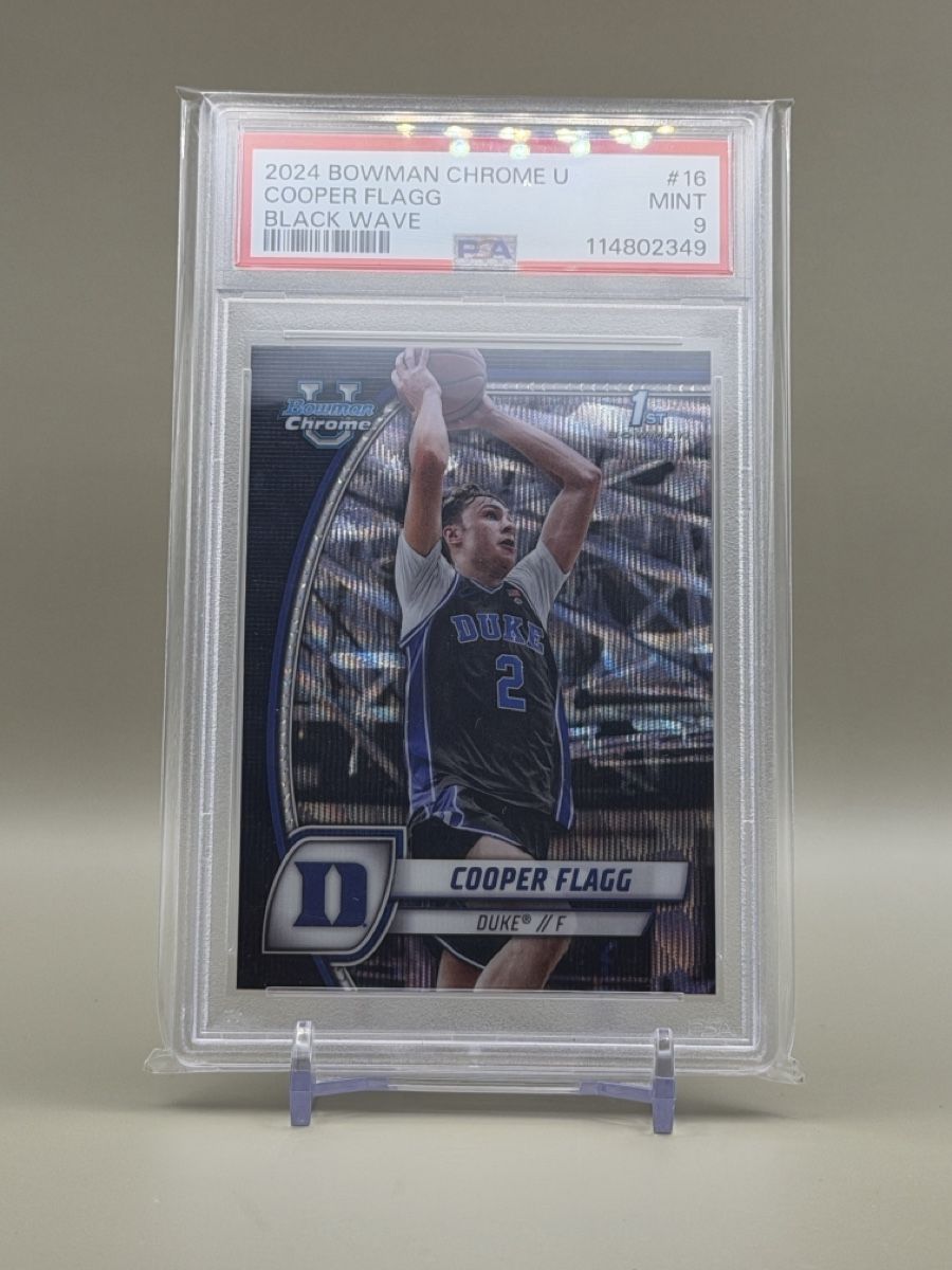 Topps Sammelbilder & Trading cards: Cooper Flagg Black Wave PSA 9, Bowman Chrome U 2024 – Neu (gemäss Beschreibung) aus Allschwil von lakerscollectorch