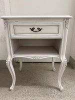 Nachttisch weiss Holz mit Schublade gebrauchter Zustand