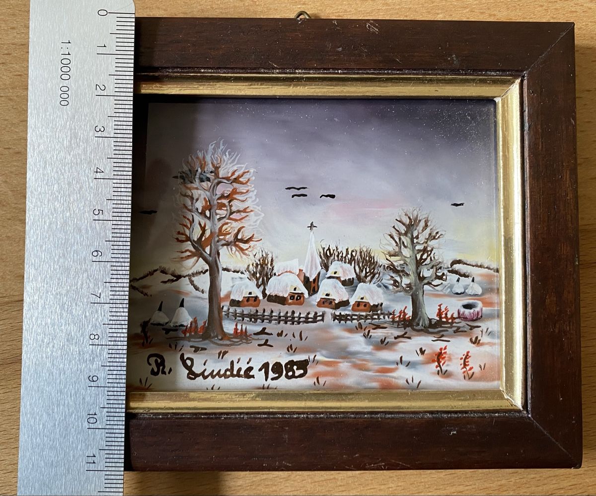 Foto & Immagini: 2 Miniaturbilder, Hinterglasmalerei – Usato da Riehen venduto da Tignanello1 4
