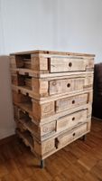 Small pallet chest of drawers, boho/industrial, handmade