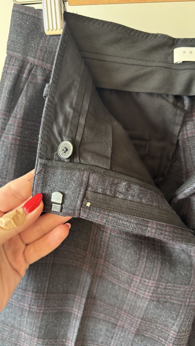 Sandro Hosen: Sandro Paris Plaid Trousers - Size 36 – Gebraucht aus zug von Inaar 2