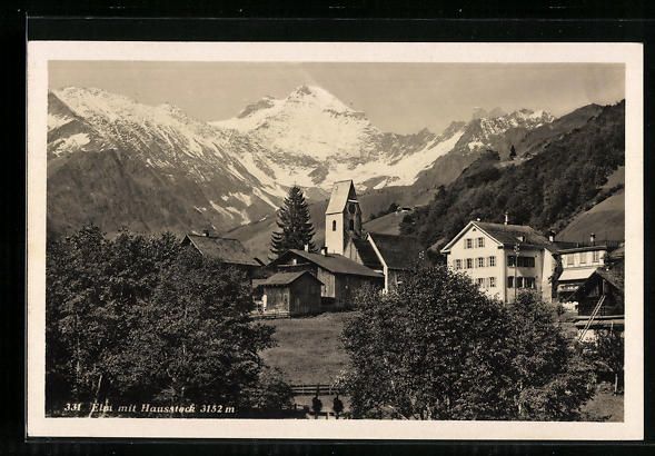 Cartoline postali: AK Elm, Teilansicht mit Bergpanorama – Usato da Berlin venduto da bartko-reher