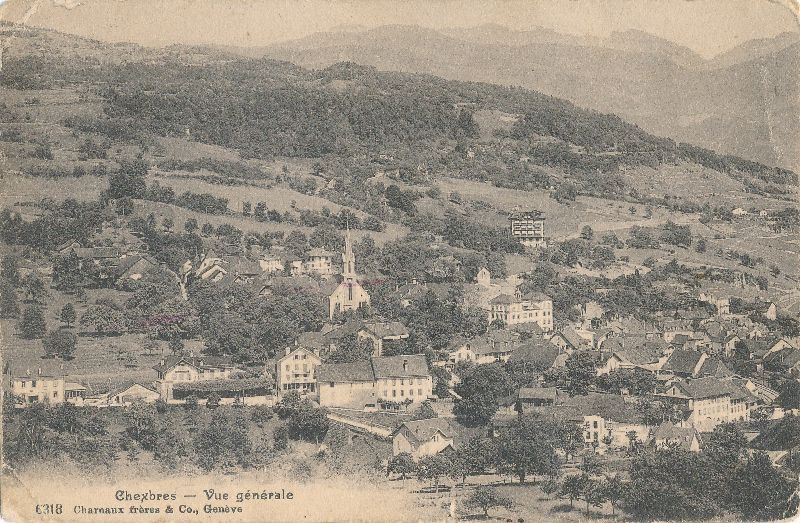 Cartoline postali: Chexbres - Vue générale + 1912 – Usato da Emmenbrücke venduto da teestube
