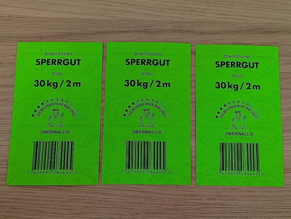 Biglietti: Sperrgutmarken Oberwallis bis 30 kg – Nuovo (secondo la descrizione) da Spiez venduto da chr_9ycr