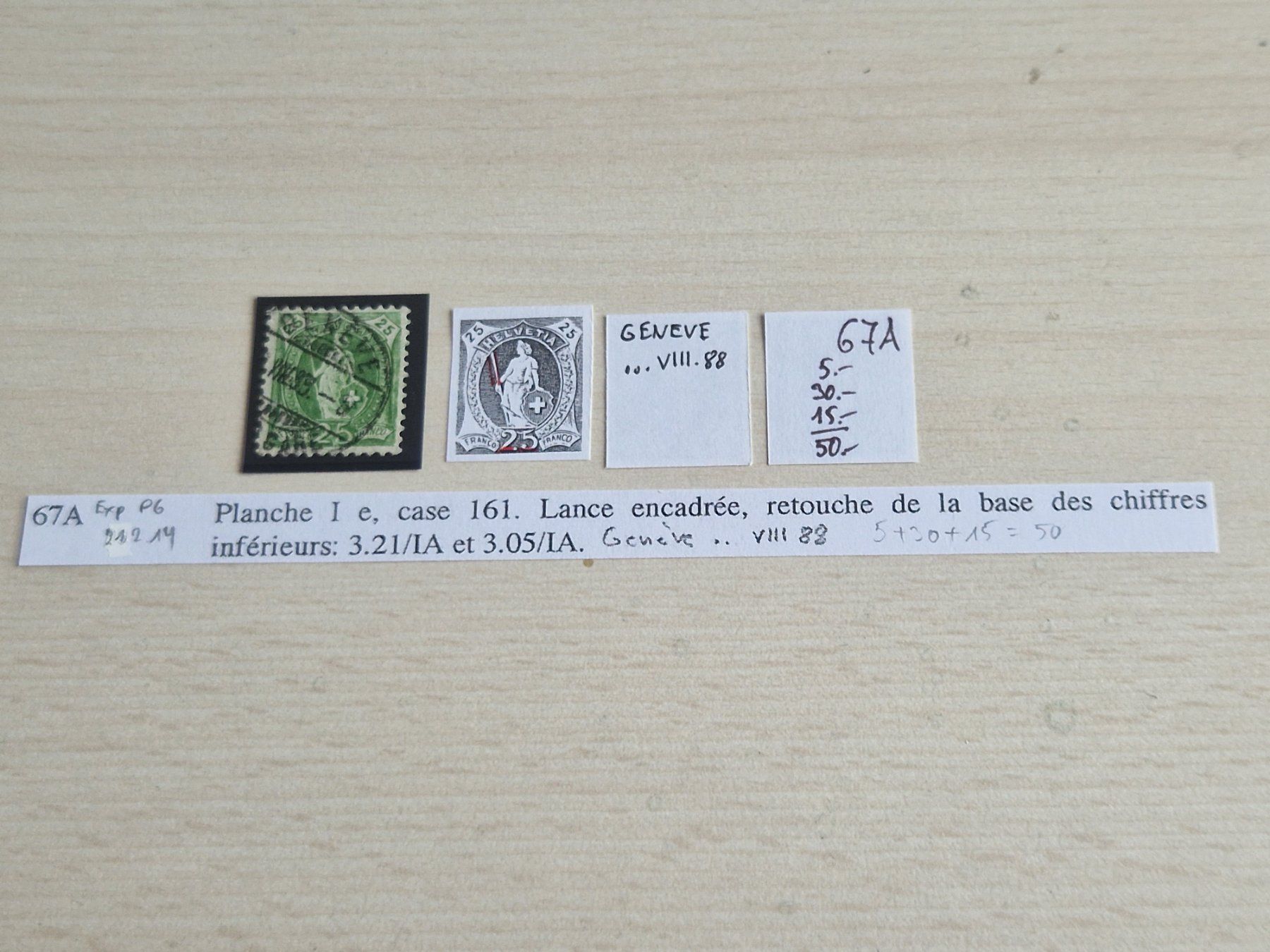 Tutti i francobolli: Stehende 67A, 2 Retouchen 3.05/IA / 3.21/IA, ab 1.- – Usato da Burgdorf venduto da Glossy01