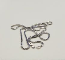 Massiv18 Karat 750 Weiss Gold Kette