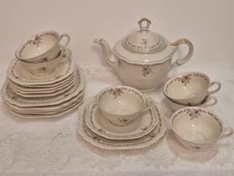 Elegantes Bavaria Elfenbein Teeservice für 6 Personen