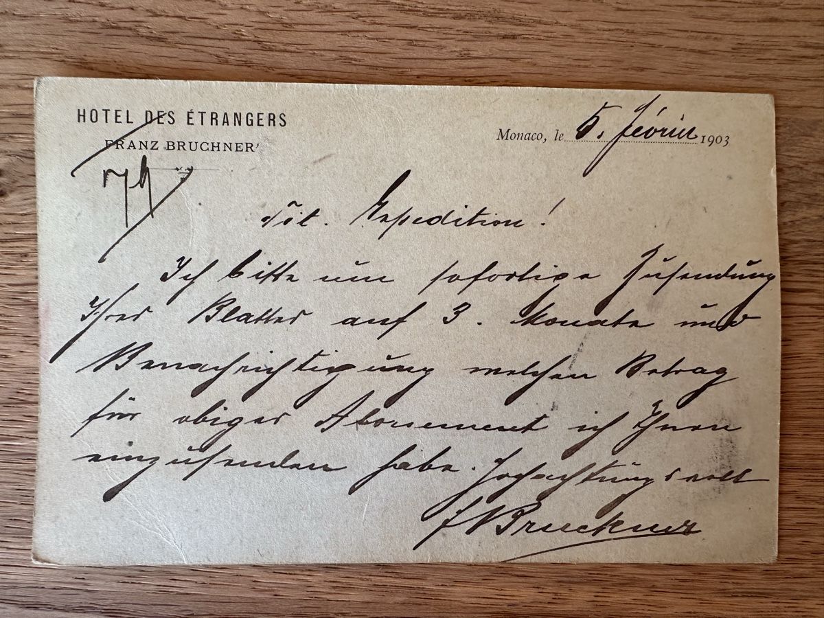 Tutti i francobolli: Monaco Postkarte 1903 – Usato da Schmitten / FR venduto da Samsara169 1