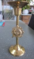 Metall Kerzenständer in Messingoptik mit Sonne
