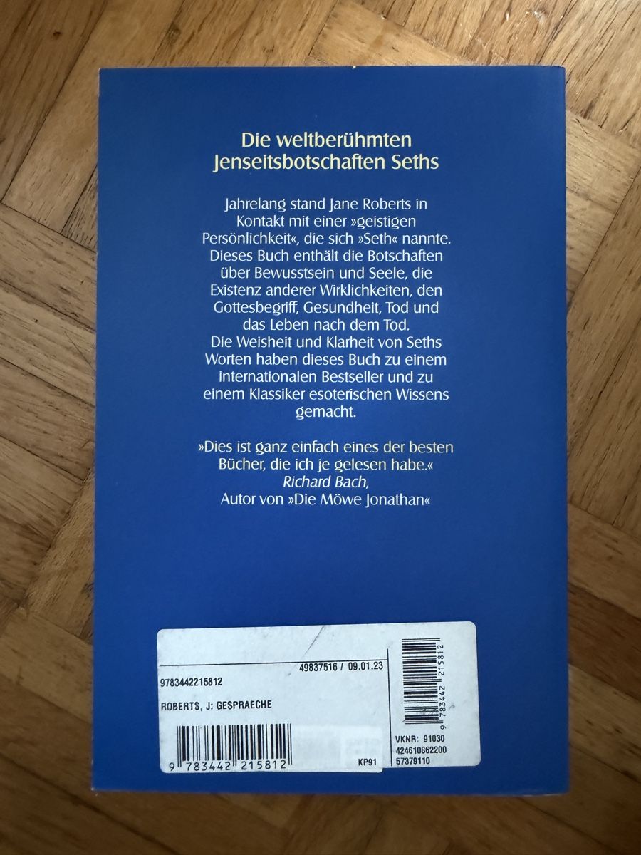 Libri: Gespräche mit Seth - Jane Roberts – Nuovo (secondo la descrizione) da Aarau venduto da Tam6 2