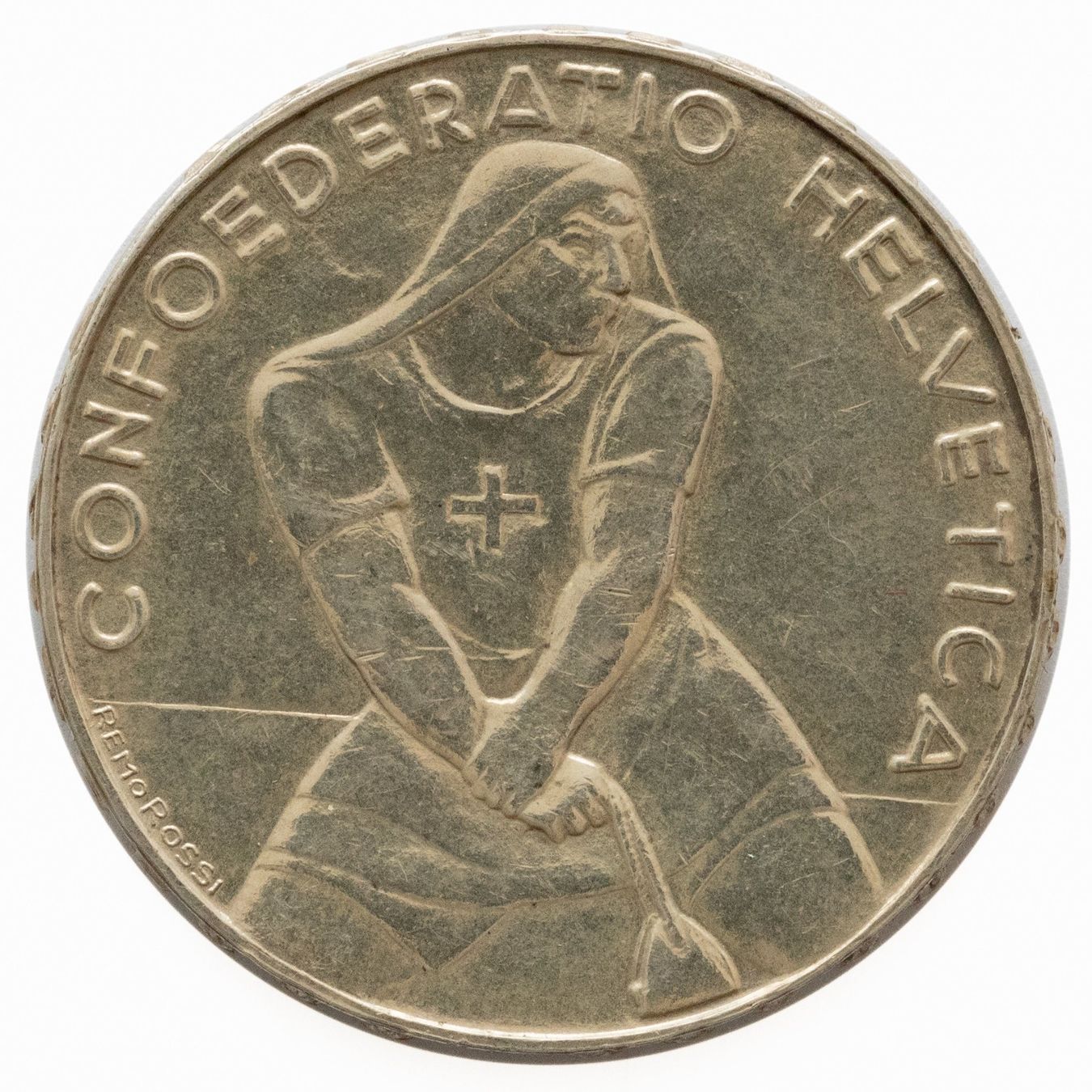 Tutti le monete: 5 Franken Silber Laupen 1939 – Usato da Rotkreuz venduto da num_6343 1