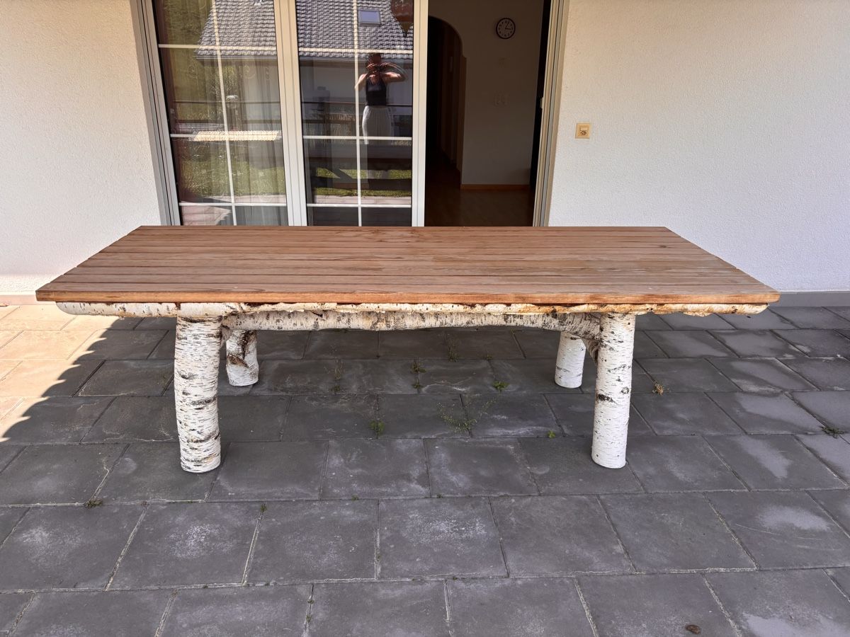 Tavoli: Gartentisch, selbst geschreinert, 245cm x 97cm – Usato da Rothenthurm venduto da Bianca123456 2