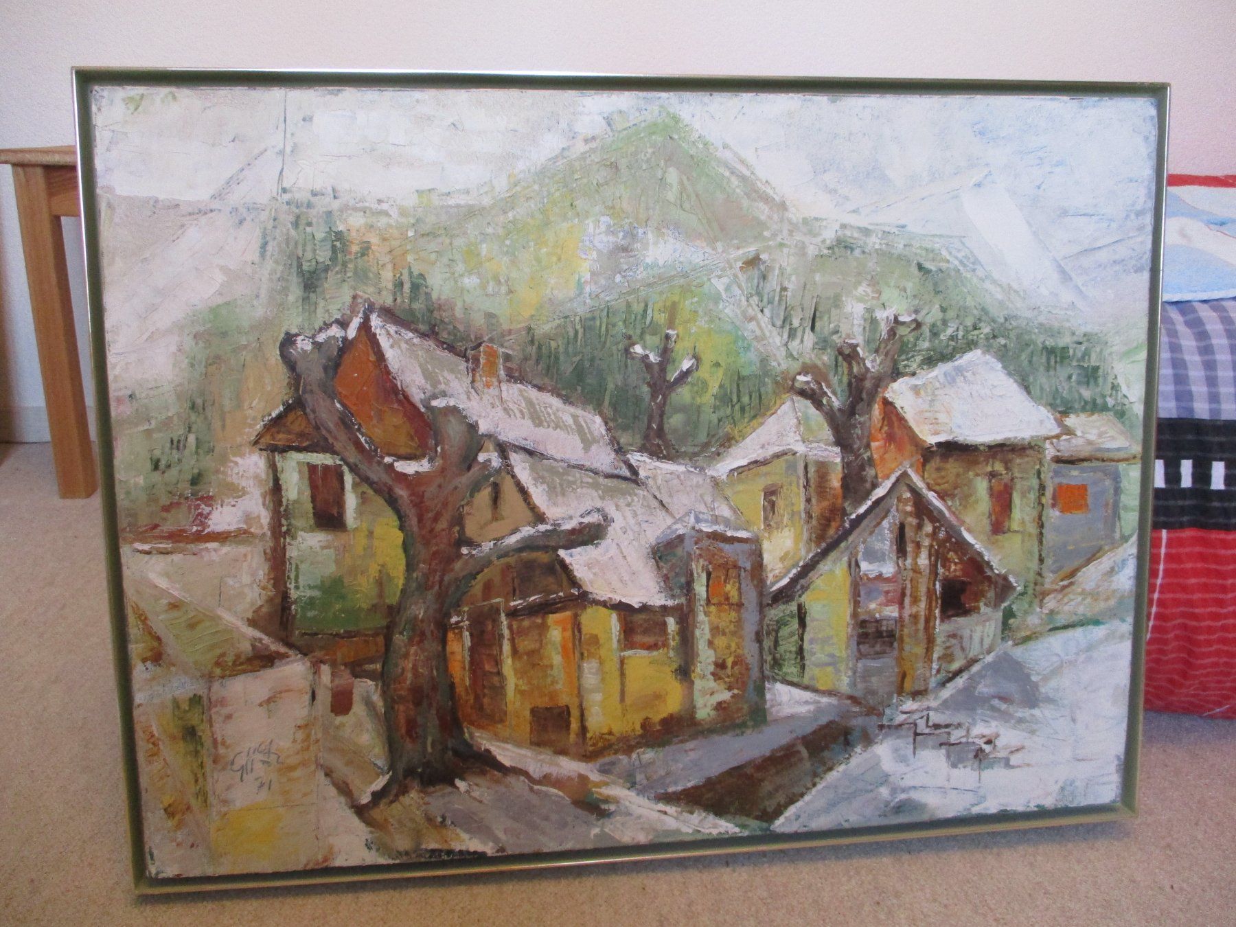 Dipinti: Ölbild GIITZ 1971 Winter-Landschaft – Usato da Windisch venduto da Autogrammo 9