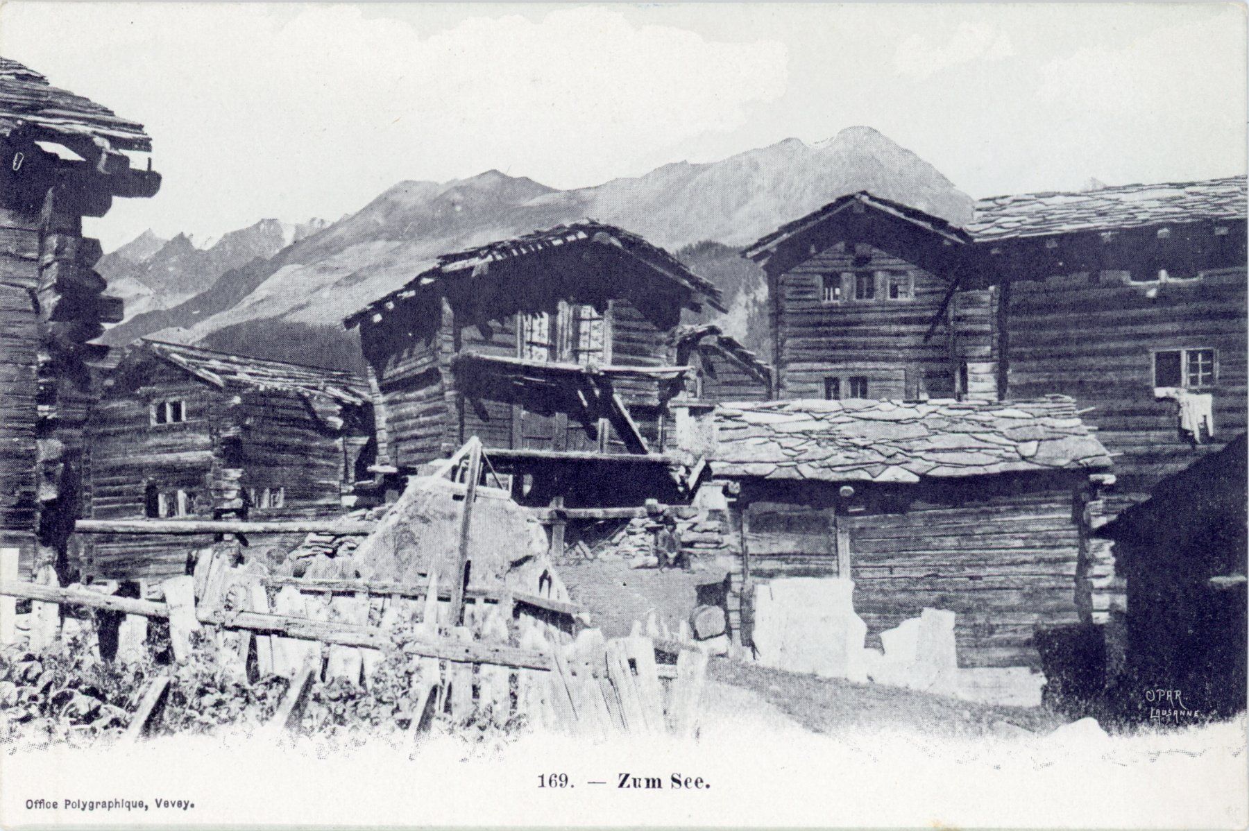 Cartoline postali: Zermatt  VS   -   ZUM SEE      ca. 1900 – Usato da Brig venduto da Valcards54