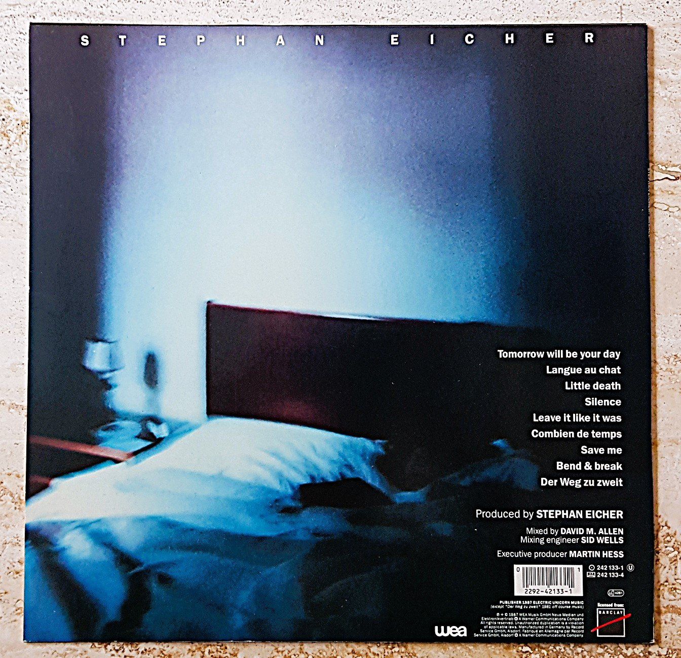 Dischi in vinile: LP Stephan Eicher "Silence" 1987 – Usato da Winterthur venduto da Joschko 2