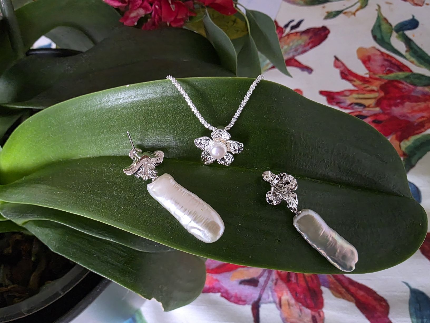 Altri gioielli: Barockperlen Schmuckset in Silber: Einzigartig & modern! – Nuovo e nell'imballaggio originale da Romoos venduto da Jewelrylover 3