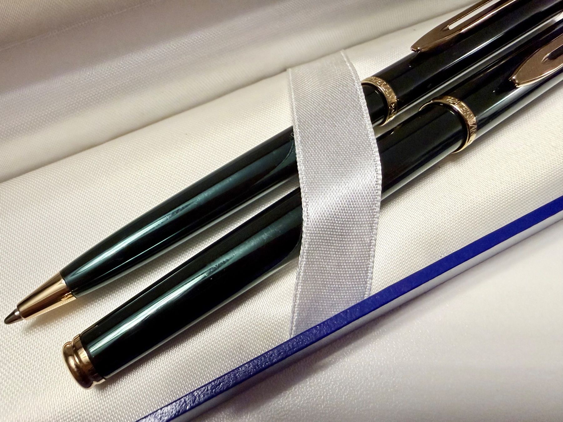 Waterman Penna & Evidenziatori: WATERMAN-Paris "Expert" Set roller & stylo-bille verts + box – Nuovo (secondo la descrizione) da Le Mont-sur-Lausanne venduto da luxurylover 2