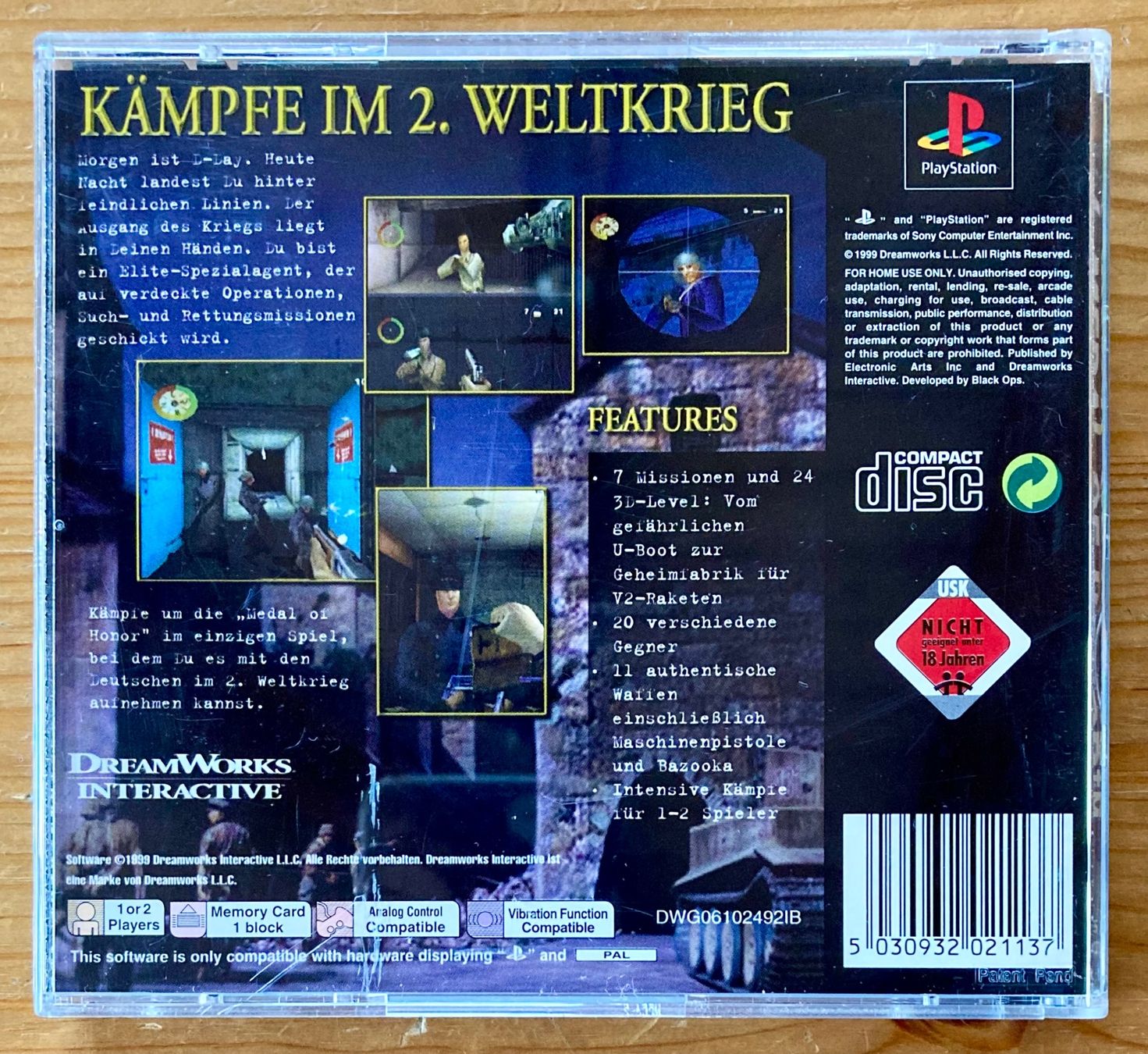 Sony Spiele: Medal of Honor - PS1 – Gebraucht aus Zürich von Djmotionch 3
