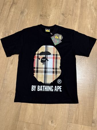 Bathing Ape T-Shirt, Schwarz, Kariert, Neu mit Etikett!
