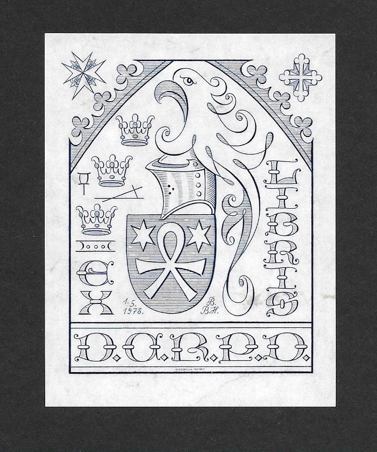 Incisioni: Ex-libris héraldique PEHRSON DALBERG – Usato da Farvagny-le-Grand venduto da OlivierFurrer