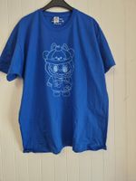 T-shirt Bleu 100% coton applique Labubu Taille XL