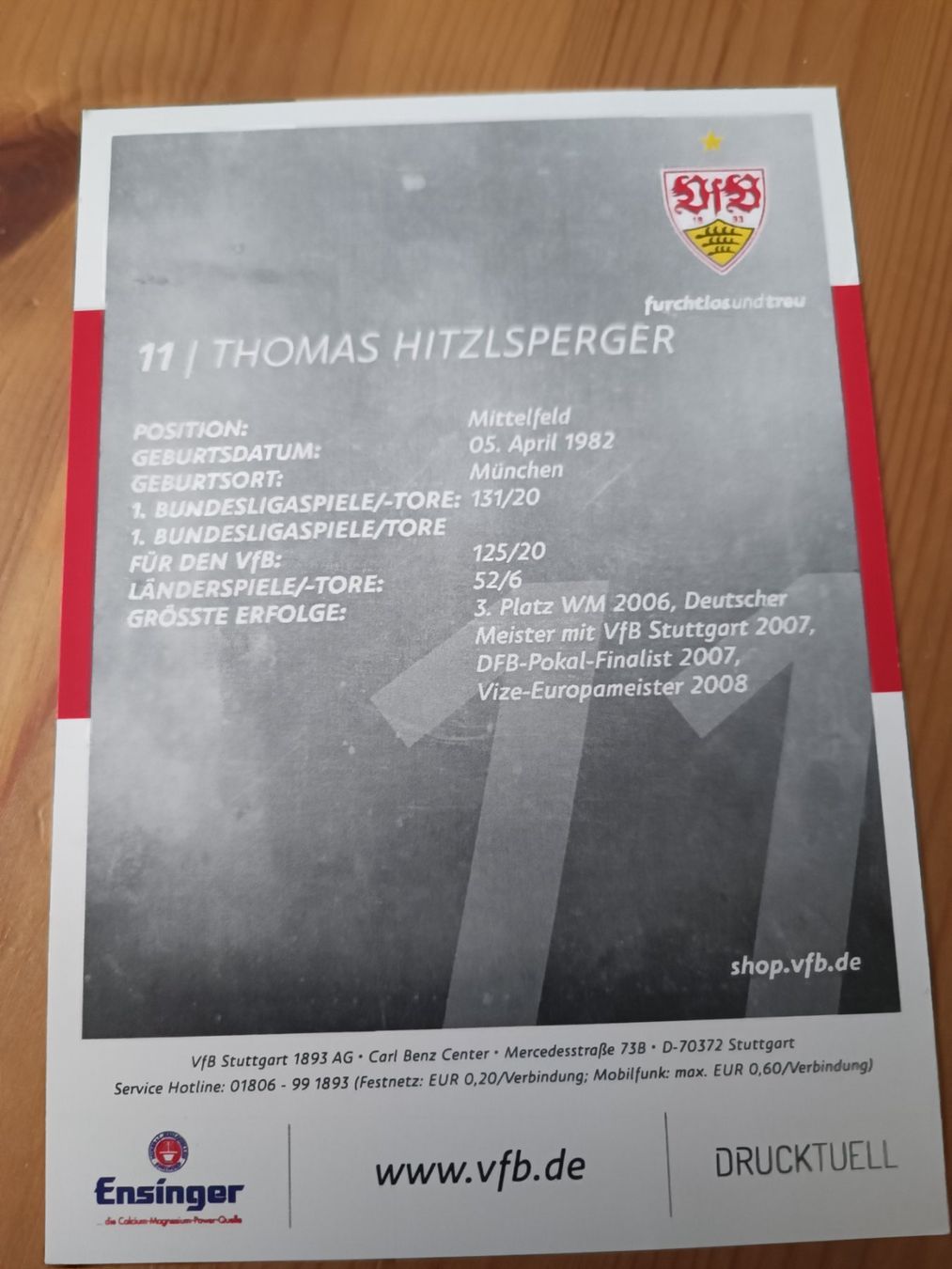 Autographes: Thomas Hitzlsperger - VfB Stuttgart - Handsigniert – D'occasion à Menziken par Artographs 1