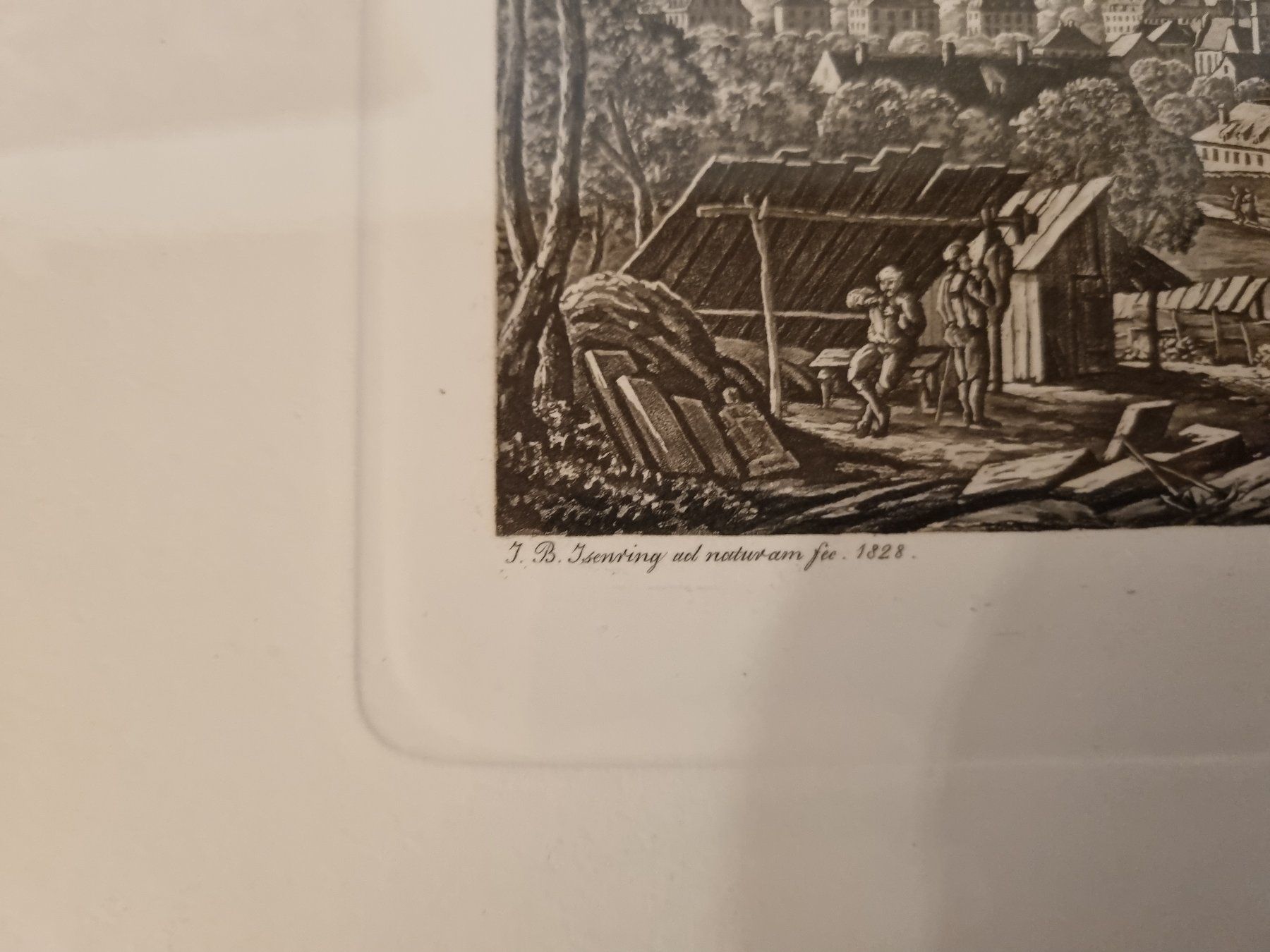 Incisioni: Kupferstich Rorschach 1828 J.B. Leutner Ansicht – Usato da Trachslau venduto da post35 2