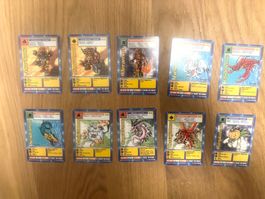 10 seltene Digimon trading Karten Klassiker 1999 bandai tcg