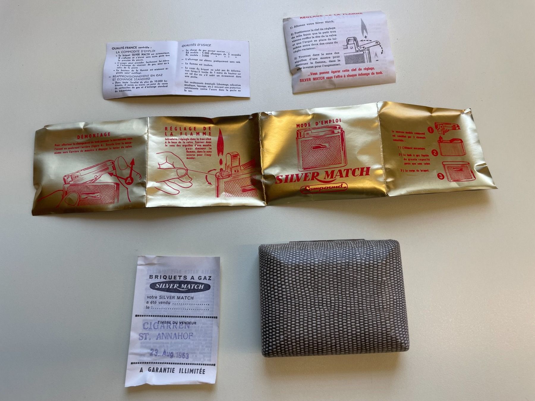 Feuerzeuge: Silver Match Jg.1963, Feuerzeug – Gebraucht aus Beinwil (Freiamt) von Zedel1923 1