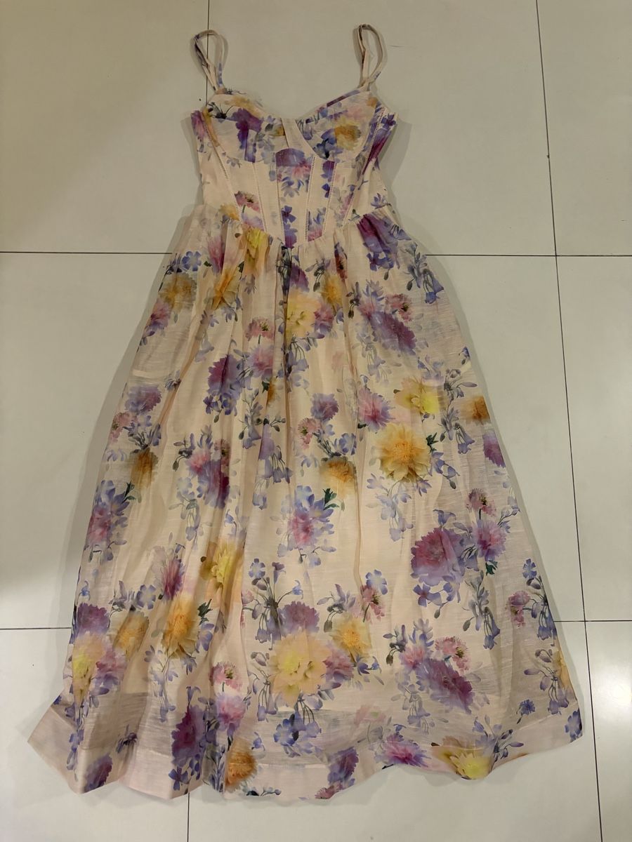 Vestiti: Floral Linen Blend Midi Dress – Nuovo (secondo la descrizione) da St.Josefen venduto da lop_lh8d 7